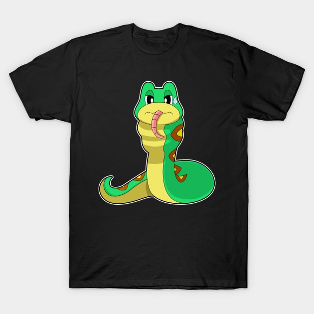 Snake Eating T-Shirt by Markus Schnabel